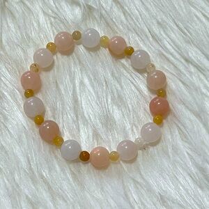 Handmade Natural Crystal Beaded Bracelet, Healing Gemstone Bracelet